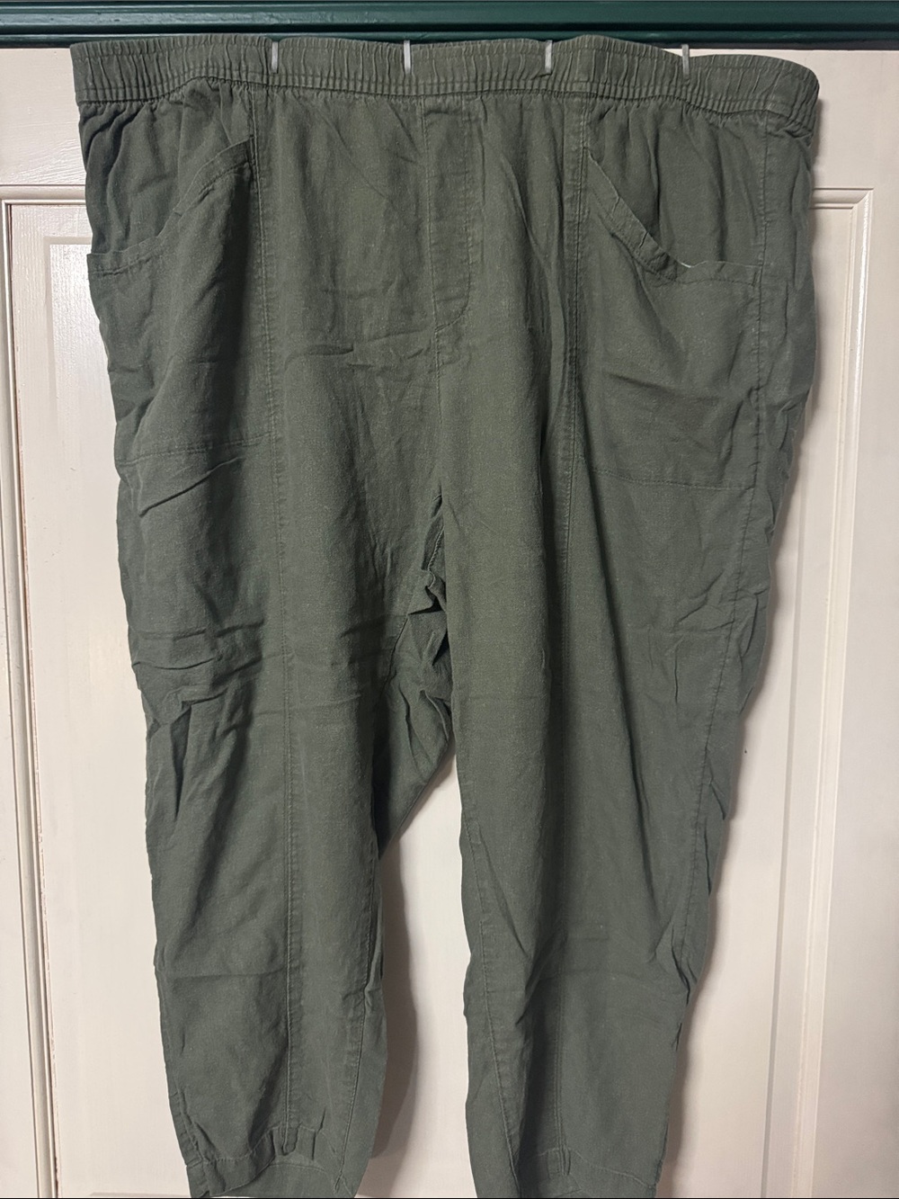 Old Navy Women’s Olive Linen Drawstring Pants
